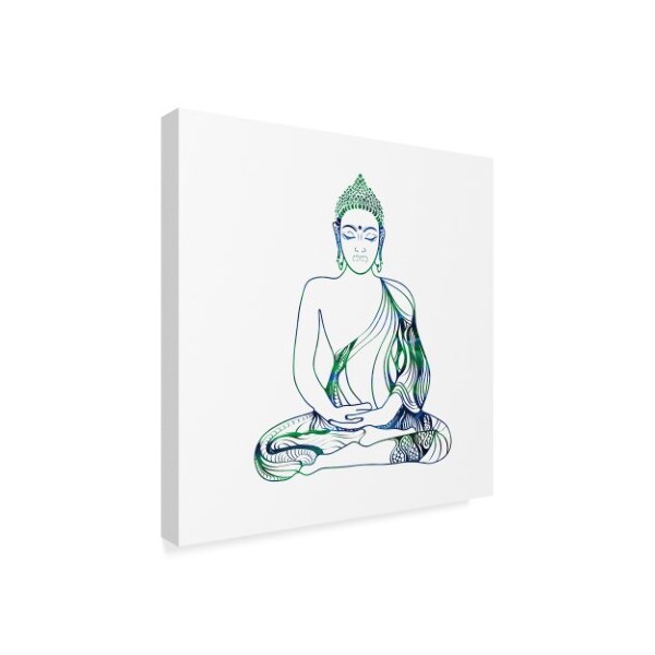 Lightboxjournal 'Blue Buddha' Canvas Art,35x35